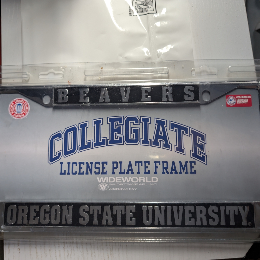 NWT OSU Oregon State University Automotive License Plate Frame